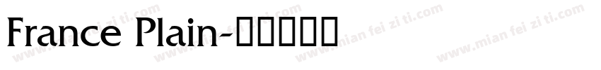 France Plain字体转换
